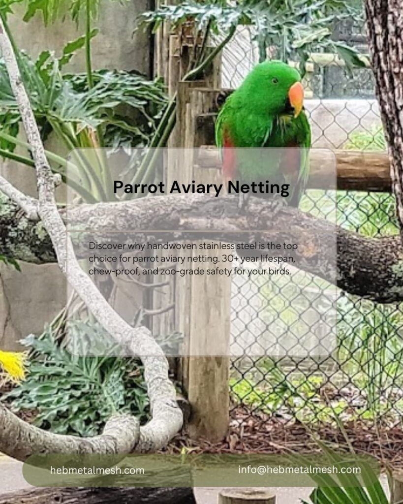 parrot aviary netting | Stainess steel | Hebmetalmesh