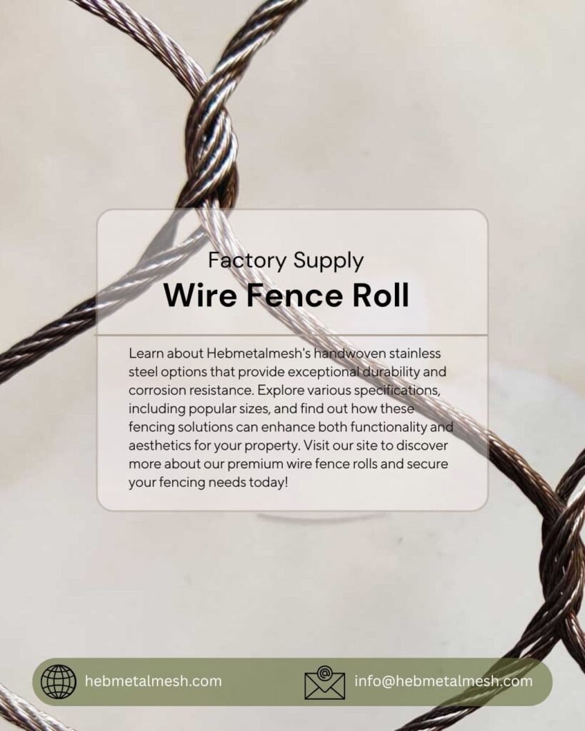 Factory supply stainless steel wire fence rolls