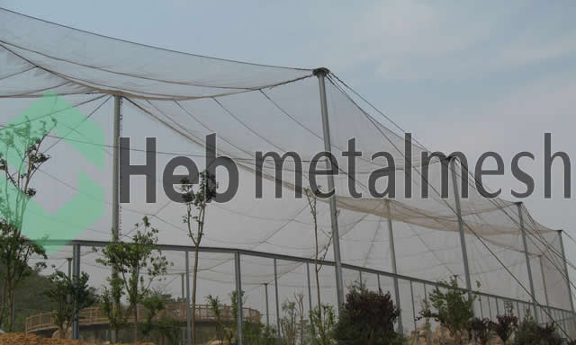 build bird netting system with stainless steel rope mesh