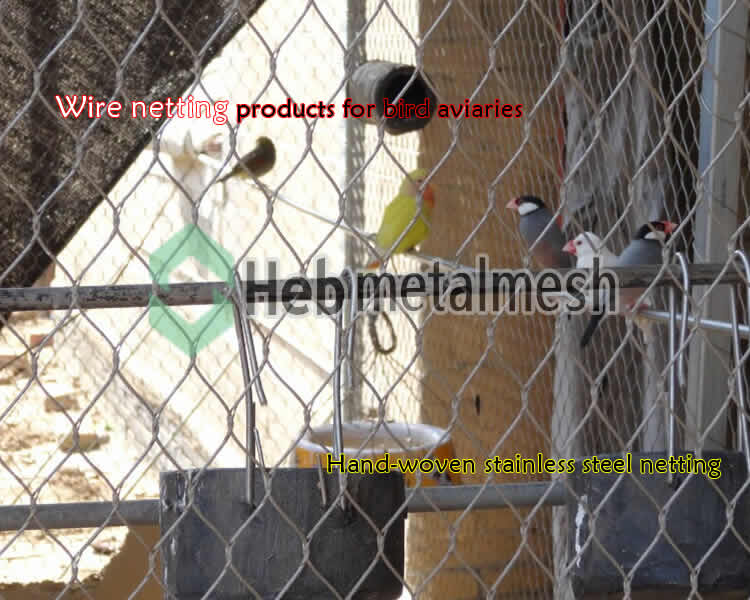 Wire netting products for zoo bird aviary - hand woven zoo mesh
