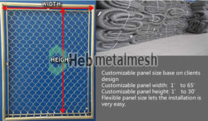 Hand woven stainless steel netting use 7 x 7 structure stainless steel wire rope to woven for parrots, macaw, big parrots barrier netting.