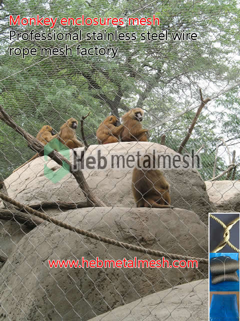 wire netting for monkey exhibits, best wire mesh for monkey cage & monkey enclosures