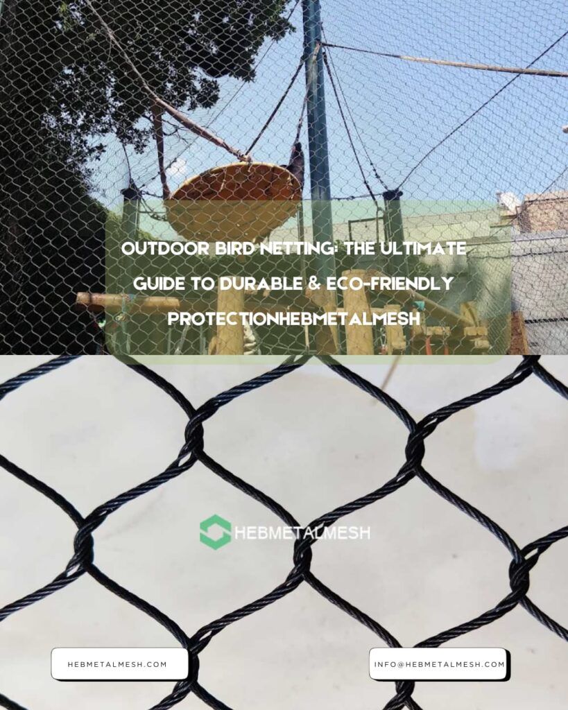 handwoven-stainless-steel-outdoor-bird-netting-details