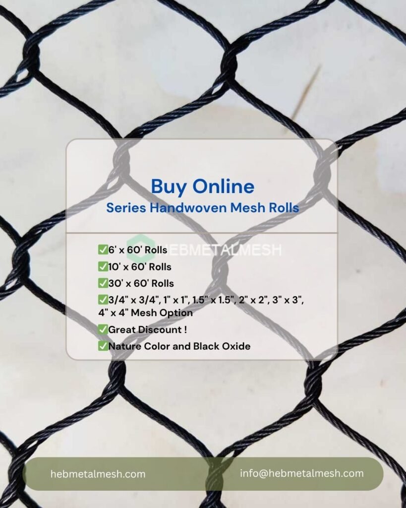 Buy Handwoven stainless steel mesh rolls online with great discount