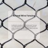 Black oxide animal wire fencing for zoo enclosure