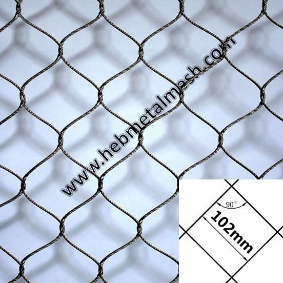 4" mesh handwoven stainless steel netting