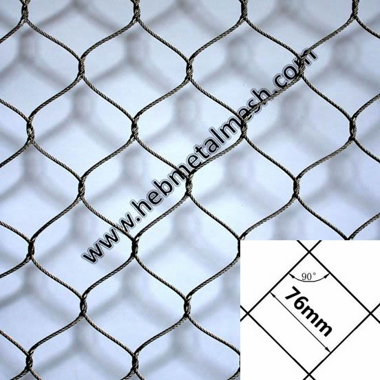3" mesh handwoven stainless steel netting