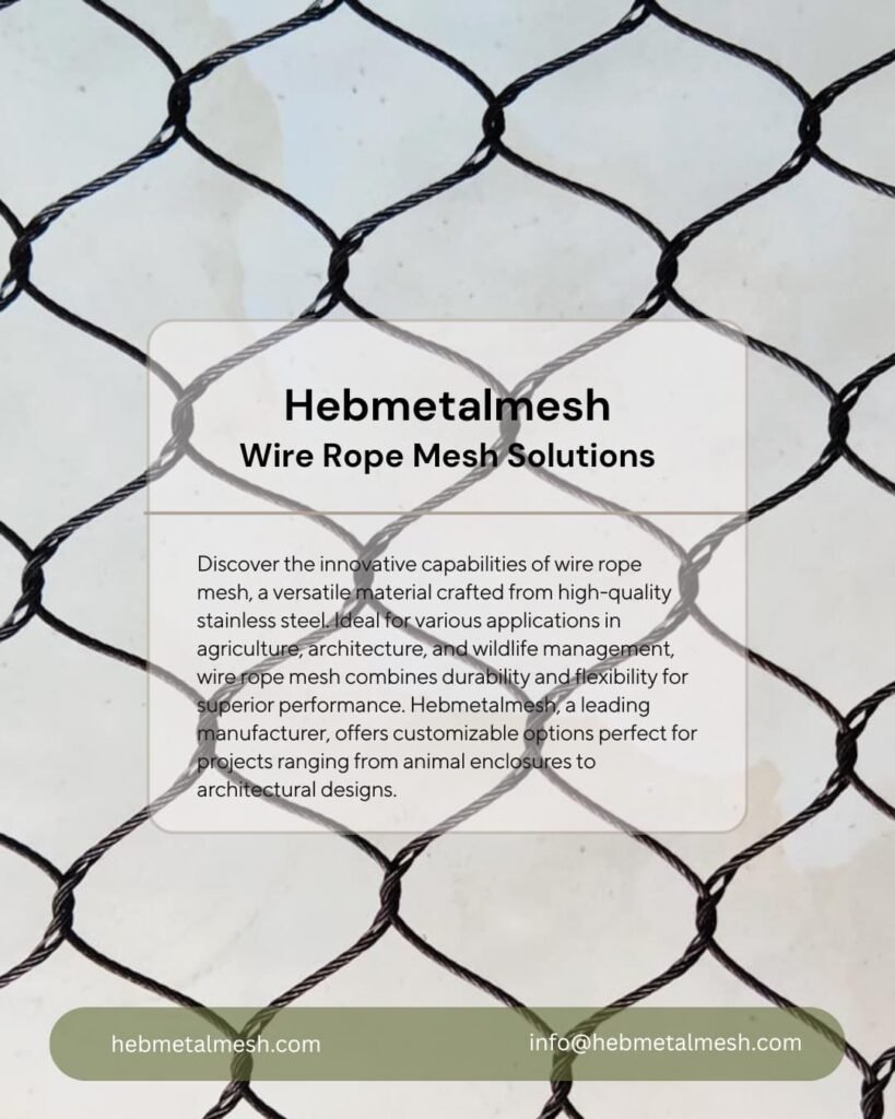 Hebmetalmesh: Your Trusted Source for Wire Rope Mesh Solutions
