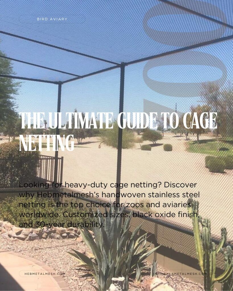 Black oxide stainless steel aviary wire mesh for bird cages