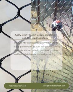 Handwoven stainless steel mesh for walk-in bird exhibits