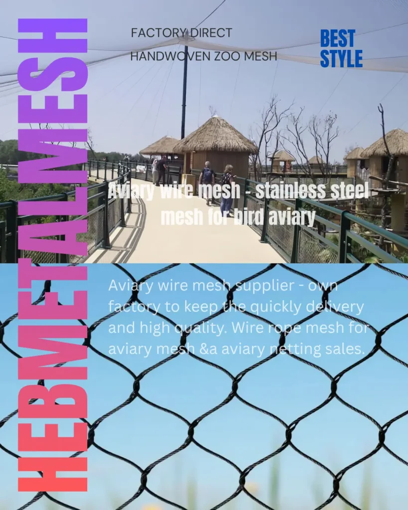 Aviary wire mesh supplier - own factory to keep the quickly delivery and high quality. Wire rope mesh for aviary mesh &a aviary netting sales.