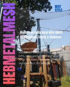 A high-end modern structural enclosure utilizing 316-grade stainless steel architectural wire mesh, demonstrating its strength, transparency, and sophisticated design potential for luxury interior applications.