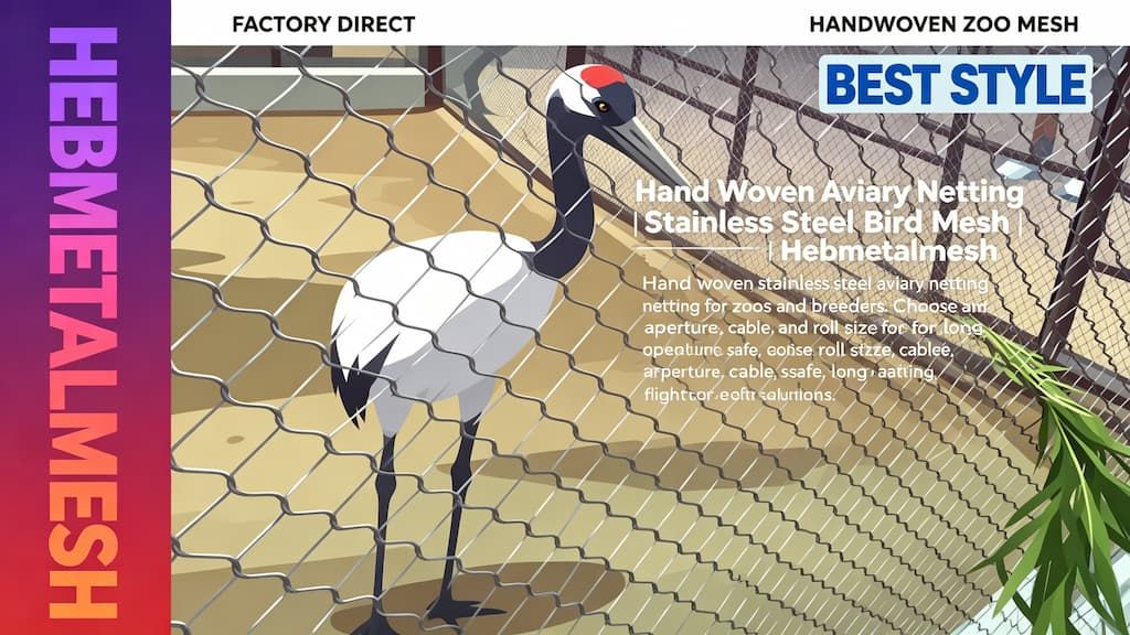 Hand Woven Aviary Netting | Stainless Steel Bird Mesh | Hebmetalmesh