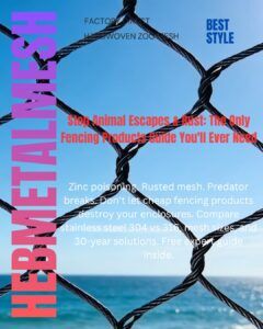 Factory direct woven zoo mesh banner: Stop animal escapes and rust. Free expert guide on fencing products comparing stainless steel 304 vs 316 for 30-year enclosure solutions.
