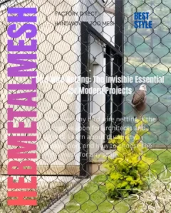 Hand-woven stainless steel bird wire netting enclosure featuring a bald eagle and exotic birds, showcasing high transparency and professional zoo-grade mesh structure.