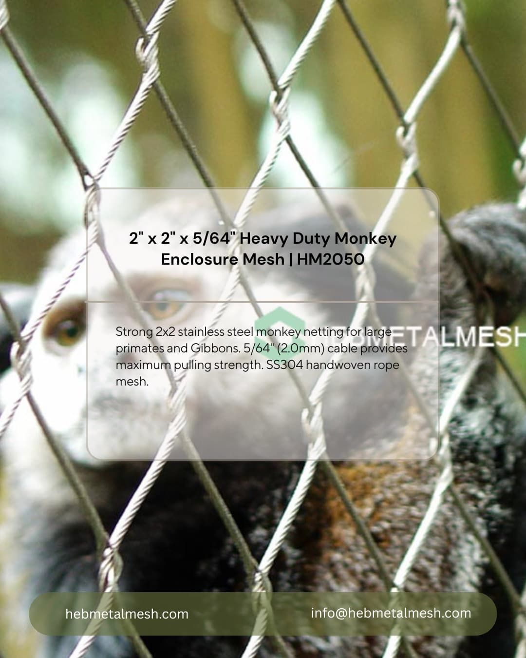 2-heavy-duty-monkey-enclosure-mesh 2-inch-heavy-duty-stainless-steel-mesh-for-gibbon-exhibits