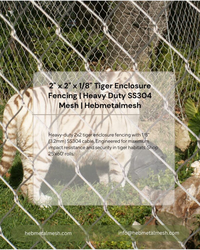 heavy-duty-2-inch-stainless-steel-tiger-enclosure-fencing-for-zoo-security